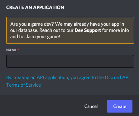 The new application form filled in.